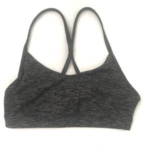 Old Navy Active Gray Black Space Dye Sports Bra